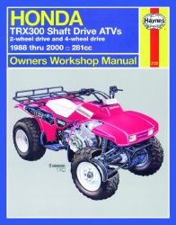 1988 - 2000 Honda TRX300 Shaft Drive Haynes ATV Owners Workshop Manual