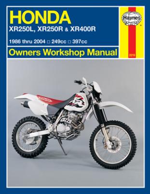 1986 - 2004 Honda XR250L, XR250R, XR400R Haynes Motorcycle Repair Manual