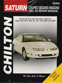 1991 - 2002 Saturn Coupes, Sedans & Wagons Chilton's Total Car Car Manual