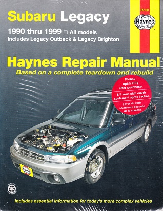 1990 - 1999 Subaru Legacy All Models Haynes Repair Manual