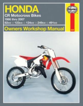 1986 - 2007 Honda CR80R, CR80RB Expert, CR85, CR85RB Expert, CR125R, CR250R, CR500R Haynes Repair Manual