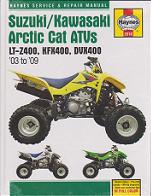 2003 - 2009 Suzuki, Kawasaki & Arctic Cat ATV Haynes Repair Manual