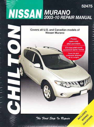 2003 - 2010 Nissan Murano Chilton's Repair Manual