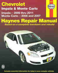 2006 - 2011 Chevrolet Impala & Monte Carlo Haynes Repair Manual