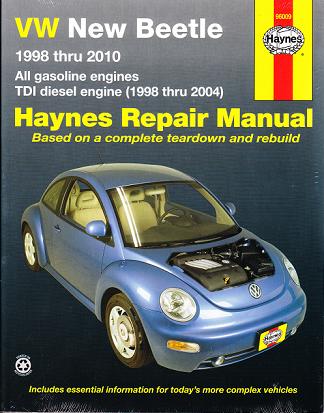 1998 - 2010 Volkswagen New Beetle Haynes Repair Manual 