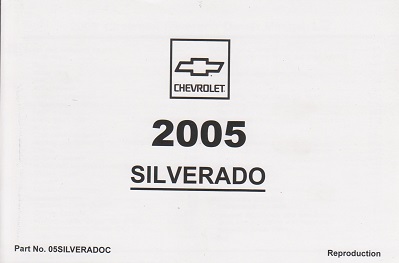 2005 Chevrolet Silverado Owner's Manual Portfolio