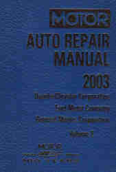 1999 - 2003 MOTOR Domestic Auto Repair Manual ABS/Electrical Volume 2, 72nd Edition