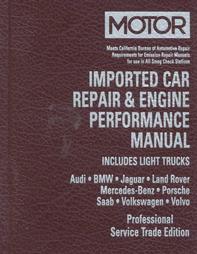 2001 - 2003 MOTOR Imported European Car & Light Truck Repair & Engine Performance Manual