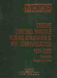 1994 - 2003 MOTOR Domestic Passenger Cars Engine Control Module Wiring Diagrams & PIN Identification, 1st Edition