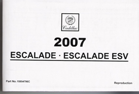 2007 Cadillac Escalade Owner's Manual