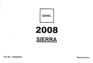 2008 GMC Sierra Factory Owner's Manual