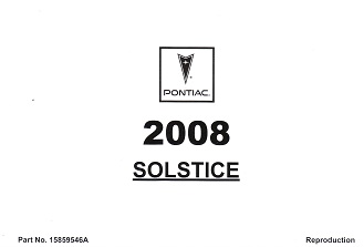 2008 Pontiac Solstice Owner's Manual