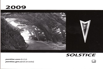 2009 Pontiac Solstice Owner's Manual Portfolio