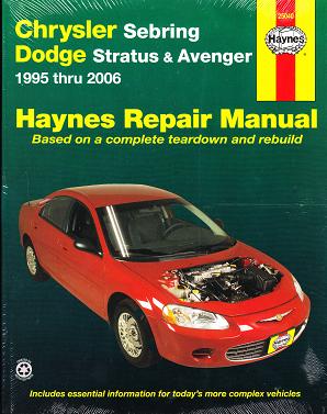 1995 - 2006 Chrysler Sebring Stratus Avenger Haynes Repair Manual 
