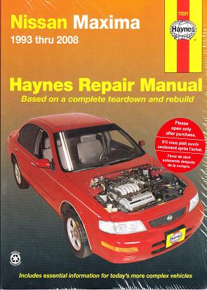 1993 - 2008 Nissan Maxima Haynes Repair Manual 