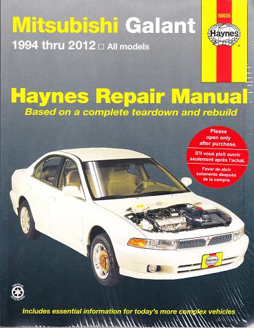 1994 - 2012 Mitsubishi Galant Haynes Repair Manual 