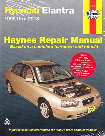 1996 - 2019 Hyundai Elantra All Models, Haynes Repair Manual