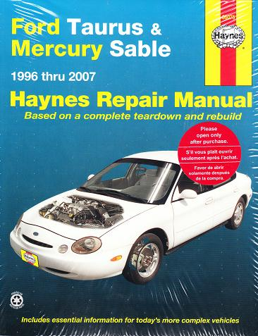 1996 - 2007 Ford Taurus and Mercury Sable Haynes Repair Manual