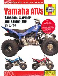 1987 - 2010 Yamaha Banshee, Warrior, and Raptor 350 Haynes SC Repair Manual