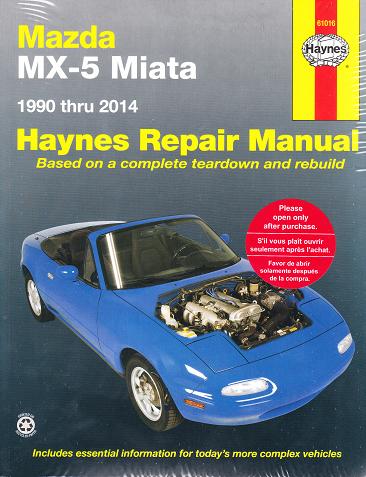 1990 - 2014 Mazda MX-5 & Miata, All Models, Haynes Repair Manual