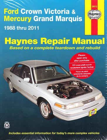 1988 - 2011 Ford Crown Victoria Grand Marquis Haynes Repair Manual 