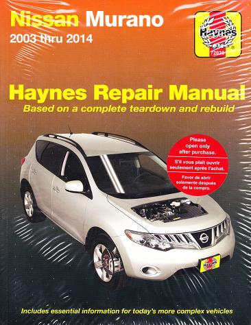 2003 - 2014 Nissan Murano Haynes Repair Manual