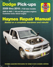2009 - 2018 Dodge Ram Full 2/4WD V6/8 Gas/Cummins TD Haynes Manual