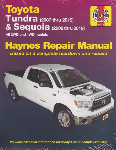 2007 - 2019 Toyota Tundra 08-19 Toyota Sequoia Haynes Repair Manual