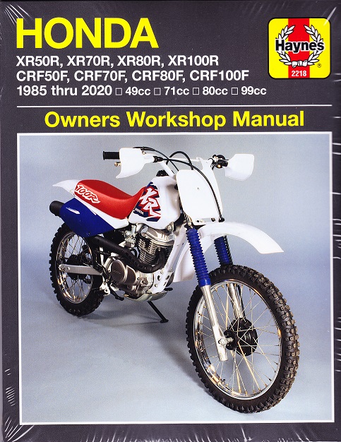 1985 - 2020 Honda XR50R, XR70R, XR80R, XR100R & CRF50F, CR - CRF100F Haynes Repair Manual