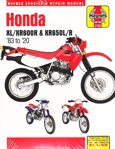1983 - 2020 Honda XL/XR600R & XR650L/R Haynes Repair Manual
