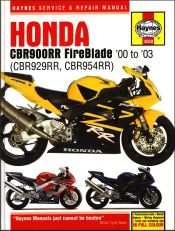 2000 - 2003 Honda CBR900RR Fireblade, CBR929RR, CBR954RR  Haynes Repair Manual