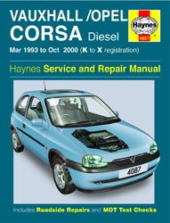 1993 - 2000 Vauxhall, Opel Corsa Diesel Haynes Repair Manual 