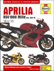 1998 - 2003 Aprilia RSV 1000 Mille, 1999 - 2003 RSV Mille R Haynes Repair Manual