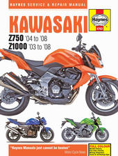 2004 - 2008 Kawasaki Z750 & 2003 - 2008 Z1000 Haynes Repair Manual
