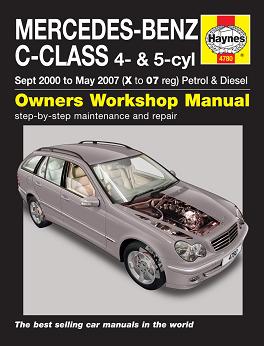 2000 - 2007 Mercedes-Benz C-Class Gas & Diesel, Haynes Repair Manual 