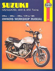 1979 - 1985 Suzuki GS250, GSX250, GS400, GSX400, GS450 Haynes Repair Manual
