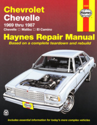 1969 - 1987 Chevy Chevelle Malibu El Camino Haynes Repair Manual 