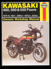 1979 - 1991 Kawasaki Z400, ZR400, ZX400, Z500, KZ500, KZ550, GPz550, ZX550 Haynes Repair Manual
