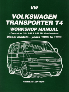 1996 - 1999 Volkswagen Transporter T4 Gasoline Models Workshop Manual