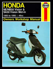 1985 - 1995 Honda NE/NB50 SA50 Vision Met-in Scooters Haynes Repair Manual