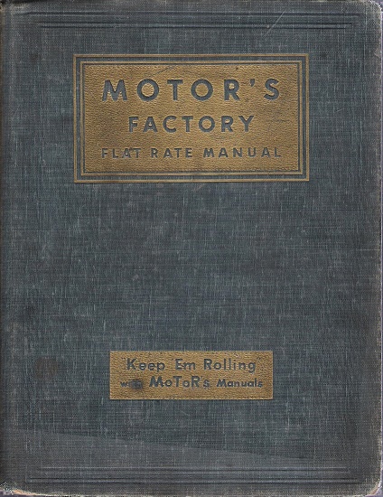 1936 - 1942 MOTOR's Flat Rate & Parts Manual 18th Edition