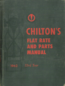 1952 - 1962 Chilton's Flat Rate and Parts Manual