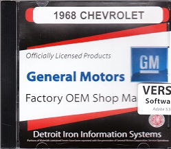 1968 Chevrolet Factory Shop Manual on CD-ROM