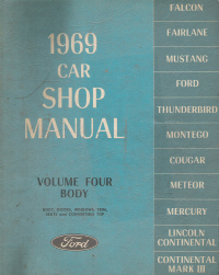 1969 Ford Car Body Service Manual - Volume 4