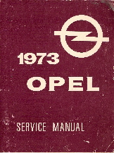 1973 Opel Factory Service Manual