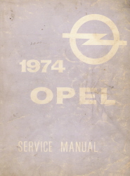 1974 Opel 1900 & Manta Factory Service Manual