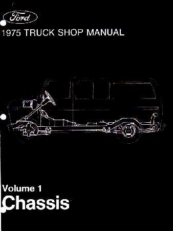 1975 Ford Truck: Bronco, F-Series & Econoline & Medium Duty Shop Manual - 5 Volume Set