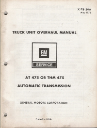 1981 GM Truck Unit Overhaul Manual - Automatic Transmission
