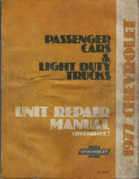 1977 Chevrolet Passenger Cars & Light Duty Truck Unit Repair Manual
