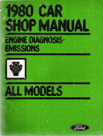 1980 Ford Car Shop Manual - Engine Diagnosis, Emissions
